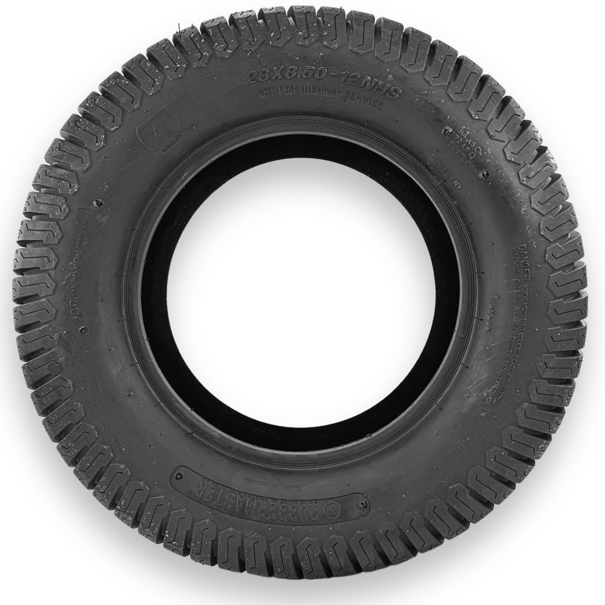 RubberMaster, S-Turf 4 Ply Tire 23x8.50-12 Tire Diameter 21.89 in, Model# 450430